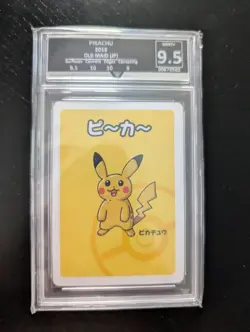 Rare Pikachu Old Maid collection slab graded Card GG 9.5 Mint+ Pokemon TCG - Image 1