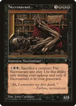 MTG Visions --- NECROSAVANT --- RARE! NM! Magic the Gathering! - Image 1
