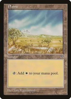 MTG Mirage --- PLAINS (v1) --- Common! LP! Magic the Gathering! - Image 1