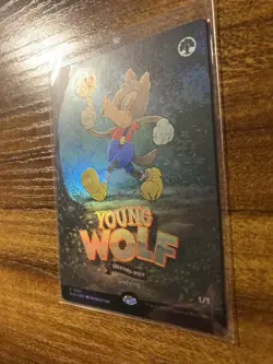 MTG✨YOUNG WOLF Brdless/Full Art 🌈 FOIL✨SLD Twisted Toons MINT RARE UNPLAYED ! - Image 4