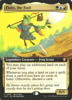 MTG Flubs, the Fool (0356) *Non-Foil* Extended Art BAB Promo Bloomburrow MT/NM - Image 1