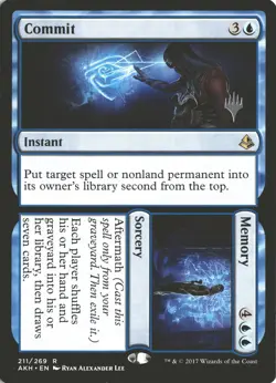 MTG Commit / Memory (211) *Non-Foil* Promo PW Stamp Amonkhet MT/NM Combine Ship - Image 1