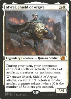 MTG Myrel, Shield of Argive (018) *Non-Foil* Promo PW Stamp Brothers' War MT/NM - Image 1