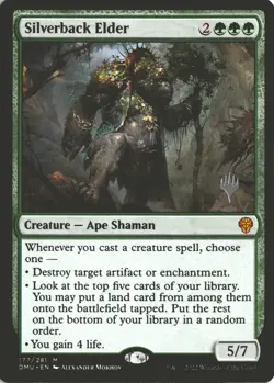 MTG Silverback Elder (177) *Non-Foil* Promo PW Stamp Dominaria United MT/NM - Image 1