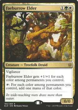 MTG Faeburrow Elder (190) *Non-Foil* Promo PW Stamp Throne of Eldraine MT/NM - Image 1