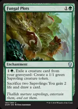 Fungal Plots -Foil Near Mint MTG Dominaria - Image 1