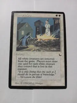 MTG Martyr's Cry The Dark in Light Play Condition. - Image 1