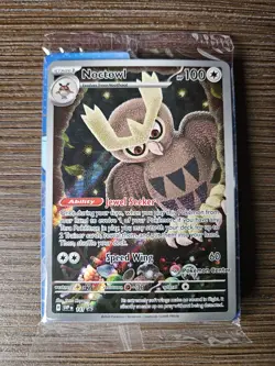 Noctowl SVP 141 Pokemon Stellar Crown PROMO Pokemon Center Stamped Sealed - Image 1