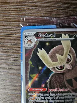 Noctowl SVP 141 Pokemon Stellar Crown PROMO Pokemon Center Stamped Sealed - Image 2