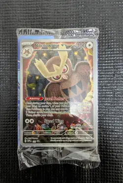 Noctowl SVP 141 Pokemon Stellar Crown PROMO Pokemon Center Stamped Sealed - Image 1