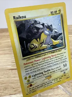 Pokemon Vintage Neo Revelation Holo Rare Raikou Card 13/64 LP Nice - Image 2