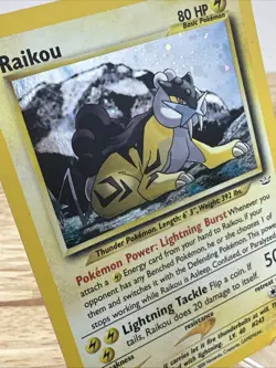 Pokemon Vintage Neo Revelation Holo Rare Raikou Card 13/64 LP Nice - Image 4