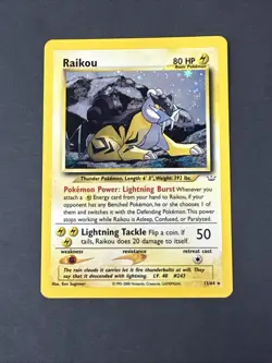 Pokemon Vintage Neo Revelation Holo Rare Raikou Card 13/64 LP Nice - Image 5