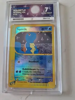 Squirtle 132/165 ACE 7 Expedition Reverse Holo E-reader Pokemon Card - Image 2