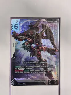 GD01-066 Justice Gundam LR - Gundam Card Game TCG Rare Textured - Image 1