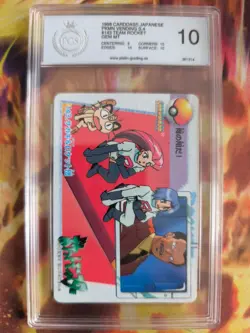 Pokemon Card 143 Team Rocket Carddass Vending Giovanni Japanese PSA / PGS 10 - Image 2