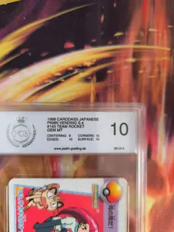 Pokemon Card 143 Team Rocket Carddass Vending Giovanni Japanese PSA / PGS 10 - Image 4