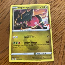 Pokemon TCG Evolving Skies Regidrago 124/203 Rare REGULAR CARD - Image 1