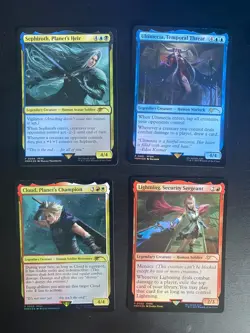 Final Fantasy MTG - SEPHIROTH, CLOUD, LIGHTNING, ULTIMECIA - ALL FOIL Bundle - Image 1