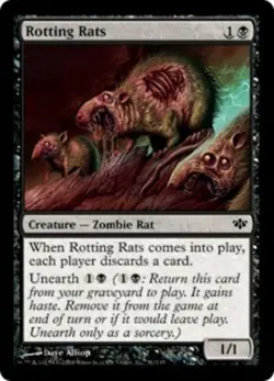 Rotting Rats - Foil - Conflux #51/145 MTG Magic The Gathering - Image 1