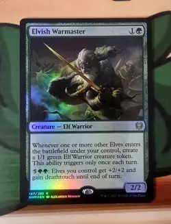X 1 Elvish Warmaster FOIL NM KHM 167 MTG Magic The Gathering - Image 1