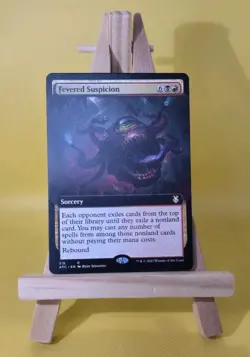 MTG Adventures in the Forgotten Realms Fevered Suspicion 316 Extended Art - NM - Image 1