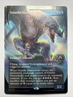 MTG Volatile Stormdrake (Borderless Foil) Modern Horizons 3 NM - Image 1