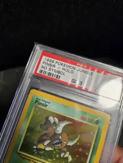 PSA 9 Mint Pokemon 1999 Unlimited Holo Pinsir Jungle No Symbol Error #9 Rare! - Image 3