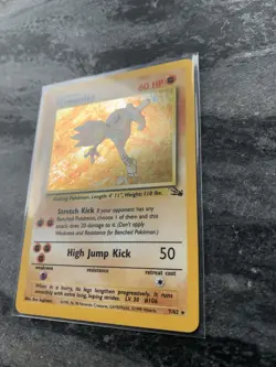 Pokemon TCG - Hitmonlee 7/62 Fossil Holo Rare WOTC 1999 - NM - Image 3