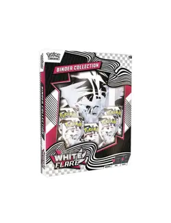 Pokemon Scarlet & Violet Unova White Flare Binder Collection Box with 5 Boosters - Image 1