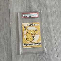 2018 Pokemon Japanese My 151 Campaign Stickers Pikachu #025 PSA 8 - Image 1