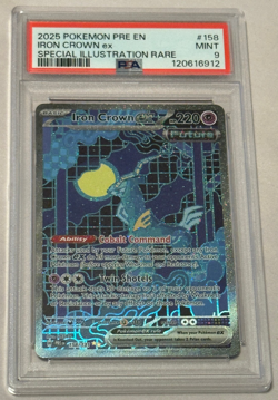Iron Crown EX #158 PSA 9 Prismatic Evolutions Special Illustration Rare Pokemon - Image 1