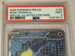 Iron Crown EX #158 PSA 9 Prismatic Evolutions Special Illustration Rare Pokemon - Image 3