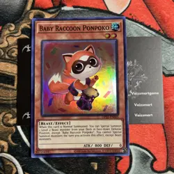 Yugioh Baby Raccoon Ponpoko OP22-EN005 Super Rare NM - Image 1