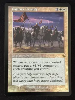 1x MTG Cathars' Crusade (Retro Frame, Foil) - Innistrad Remastered (INR) #337 - Image 1