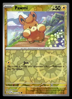 Pawmi Reverse Holo Common 073/198 SV01: Scarlet & Violet Base Set Pokemon Card - Image 1