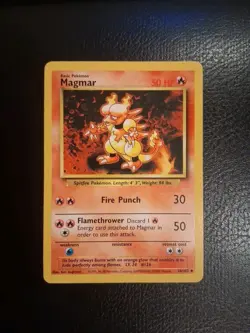 Pokemon TCG Magmar Base Set Unlimited Uncommon Card 36/102 - Image 1