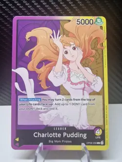 OP08-058 Charlotte Pudding : Leader English One Piece TCG Card - Image 1