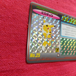 1997 Japanese Pokemon Scratch Card unsharpened Pikachu Carddass GEM - Image 4