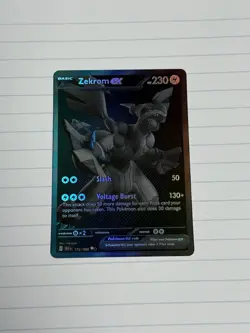 Zekrom EX Full Art Ultra Rare Black Bolt 172/86 English Pokemon Card - Image 1