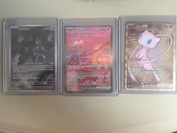 Pokemon 151 UPC Promo Card Set Mew Ex, Mew Ex Metal, Mewtwo - Image 1