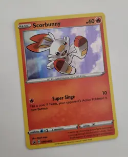 Pokemon Scorbunny SWSH002 Holo Sword Shield Black Star Promo 2019 TCG Card ENG - Image 1