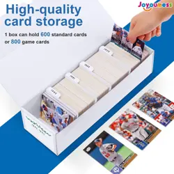 Trading Card Storage Box, Cardboard Storage Boxes with Dividers for Baseball,... - Image 2