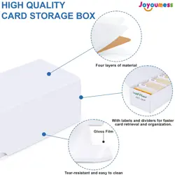 Trading Card Storage Box, Cardboard Storage Boxes with Dividers for Baseball,... - Image 3