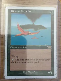 Birds of Paradise Classic MTG Core Set 6th Edition Lightly Played (Excellent) - Image 1