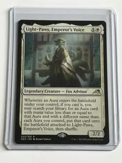 Light Paws Emperors Voice 25 MTG Kamigawa NEO 2022 Mint - 9.0 + Non Foil Rare - Image 1