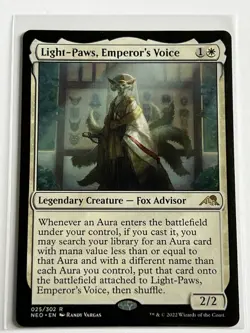 Light Paws Emperors Voice 25 MTG Kamigawa NEO 2022 Mint - 9.0 + Non Foil Rare - Image 2