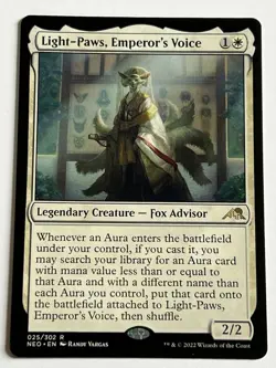 Light Paws Emperors Voice 25 MTG Kamigawa NEO 2022 Mint - 9.0 + Non Foil Rare - Image 4