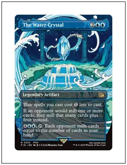 1x The Water Crystal, Borderless Art, Final Fantasy, MTG NM - Image 1