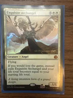MTG Foil Exquisite Archangel Aether Revolt Foil - Prerelease Promo - Image 1